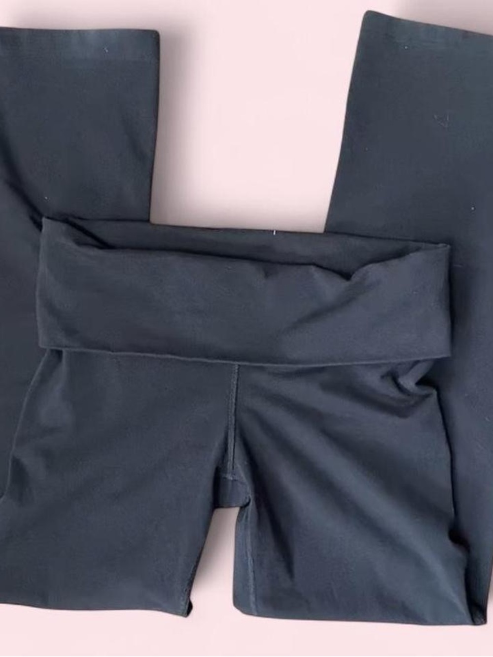 Old Navy Black Leggings with Fold-Over Waistband